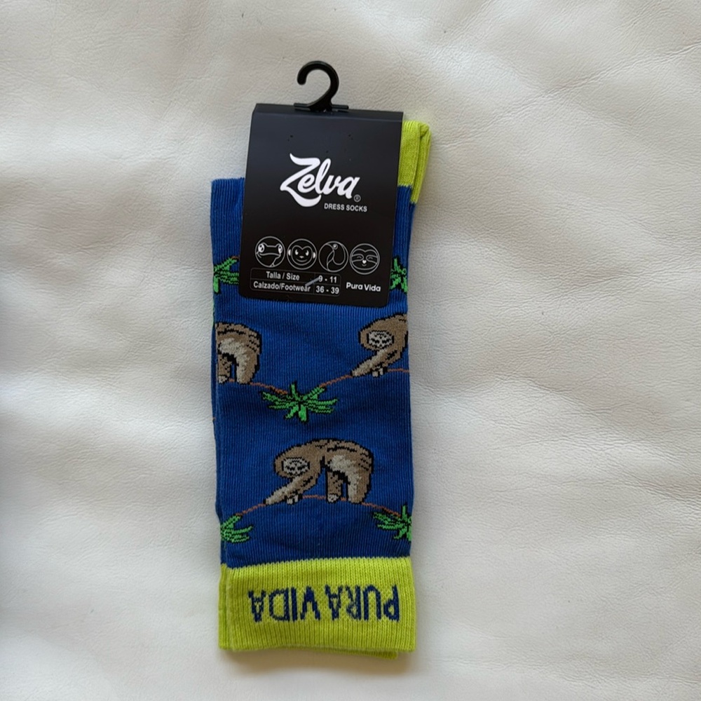 Fun socks! Sloth design. - Picture 2 of 3